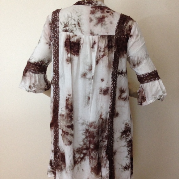 Sexy & Flirty Tie dye Boho mini Crochet dress - Picture 7 of 11